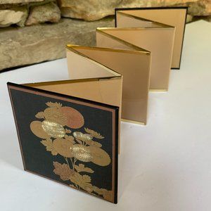 VTG Asian Mini Photo Album Floral Cover Accordion Japan Caspari